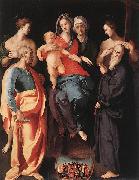 Jacopo Pontormo Madonna and Child with St Anne and Other Saints Spain oil painting artist